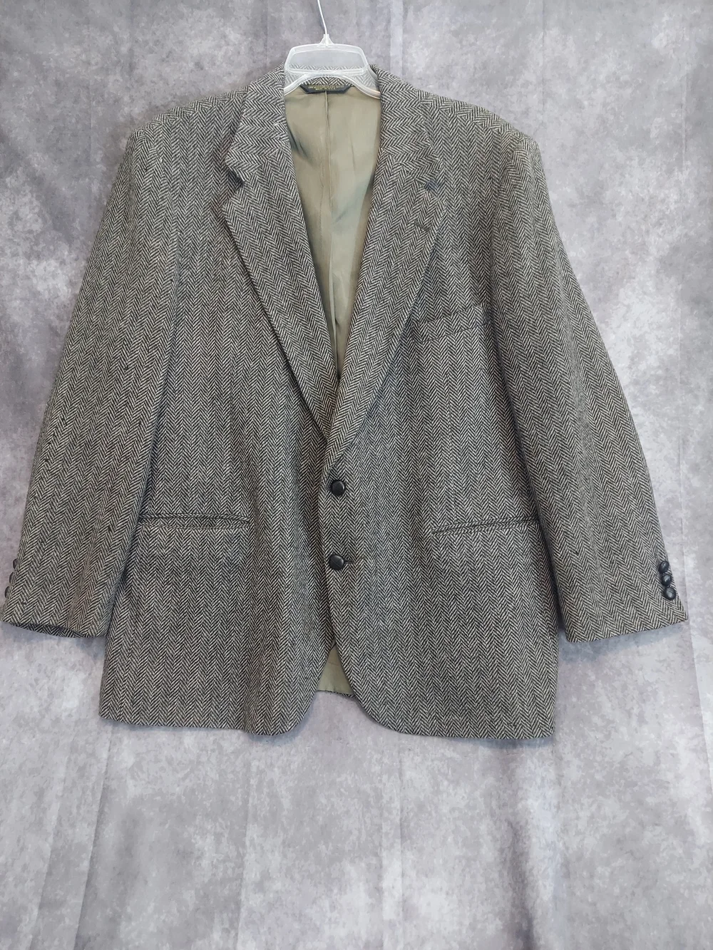 Vintage Ira Travers Wool Tweed Blazer Herringbone Distressed Flawed Sport Coat